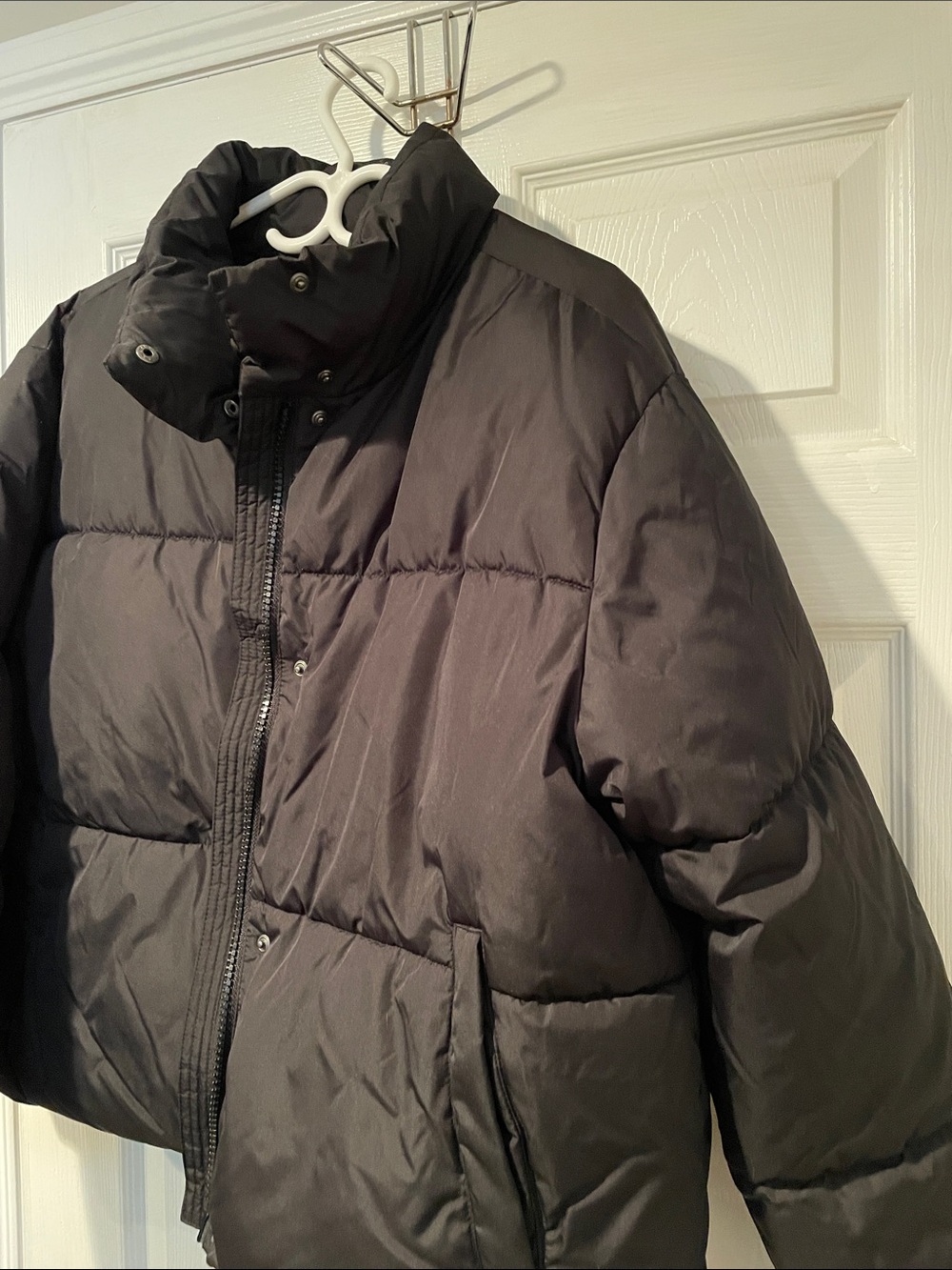 Old Navy Black Puffer Coat with High Collar - Picture 4 of 4